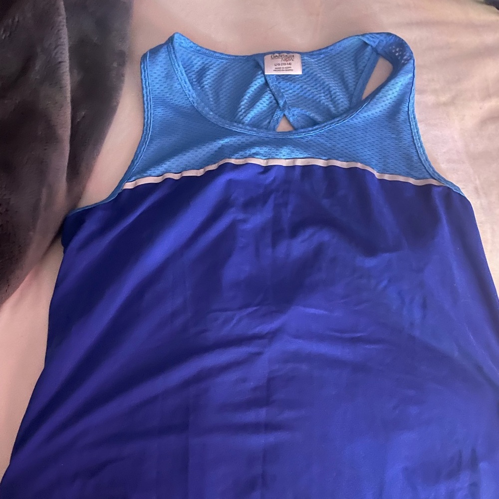 Blue workout tank